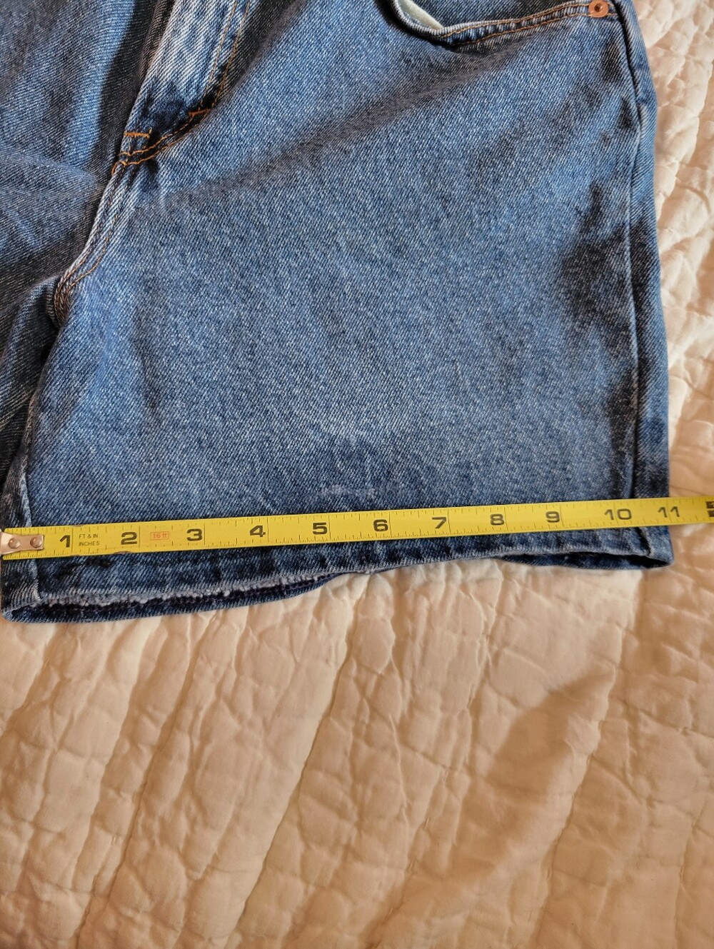Vintage Levis 954 Cut Off Shorts Womens 90s USA High Waisted Orange Tab Size 28 - Picture 11 of 12
